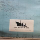 Old world map planisphere Royal Interocean Lines