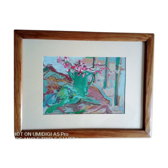 Pascale Rigat-Esselin (1952) - Gouache - 18 x 26 cm - signed, dated