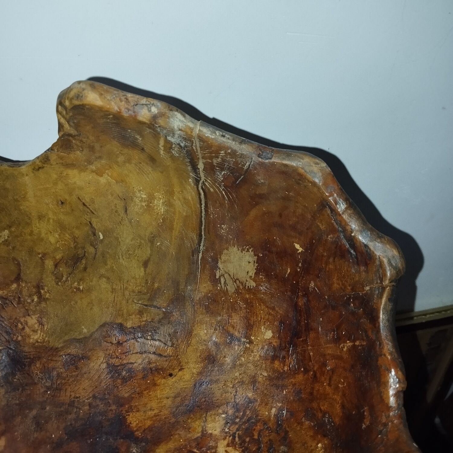 70s olive wood monoxyl cup