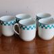5 tasses à carreaux – Limoges France Décor