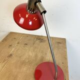Vintage red east german table lamp from aka leuchten, 1970s