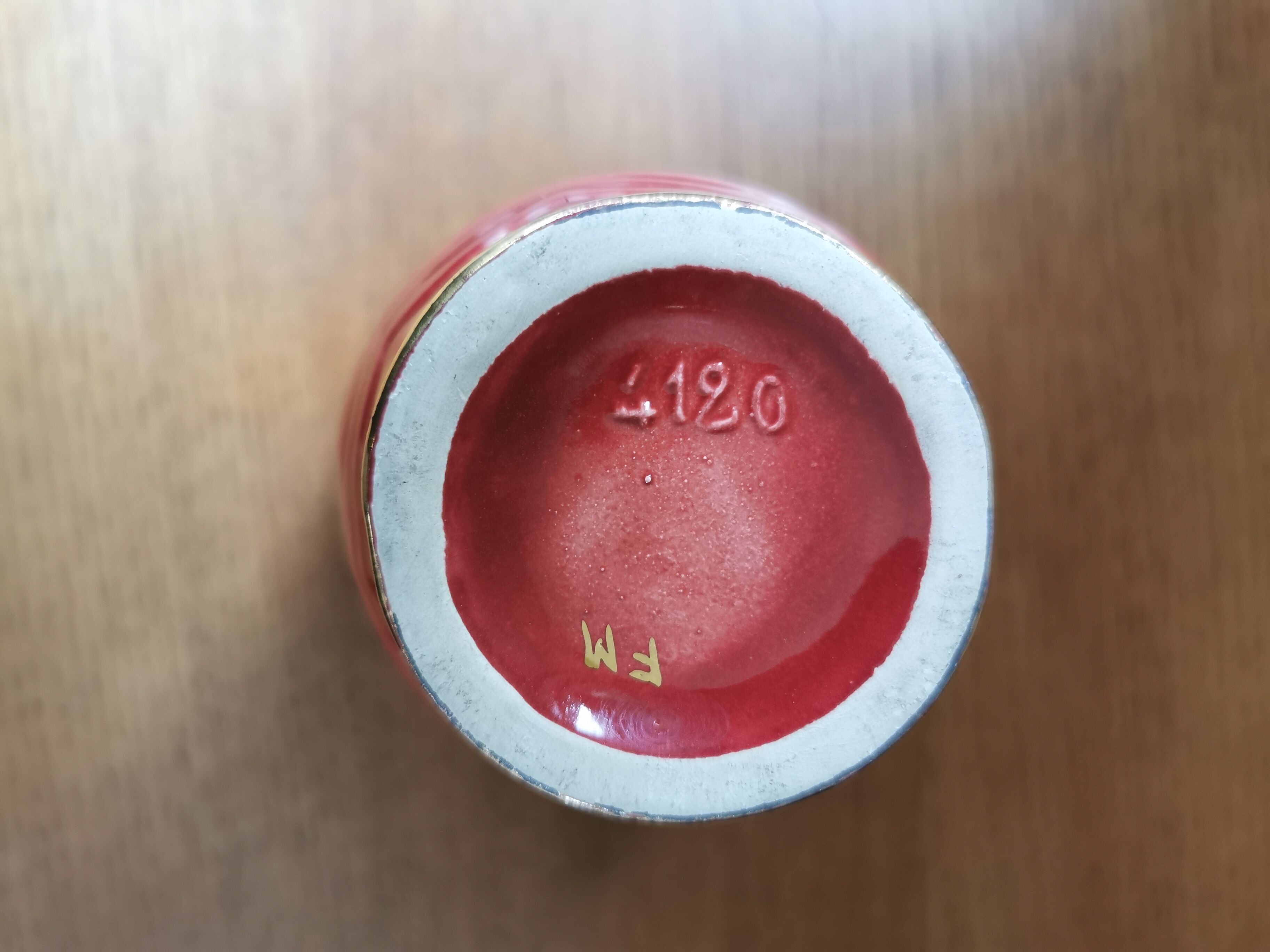 Old art deco ceramic vase from the 1940s