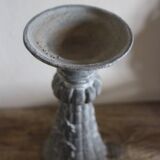 Cemetery Pedestal Vase with Pewter