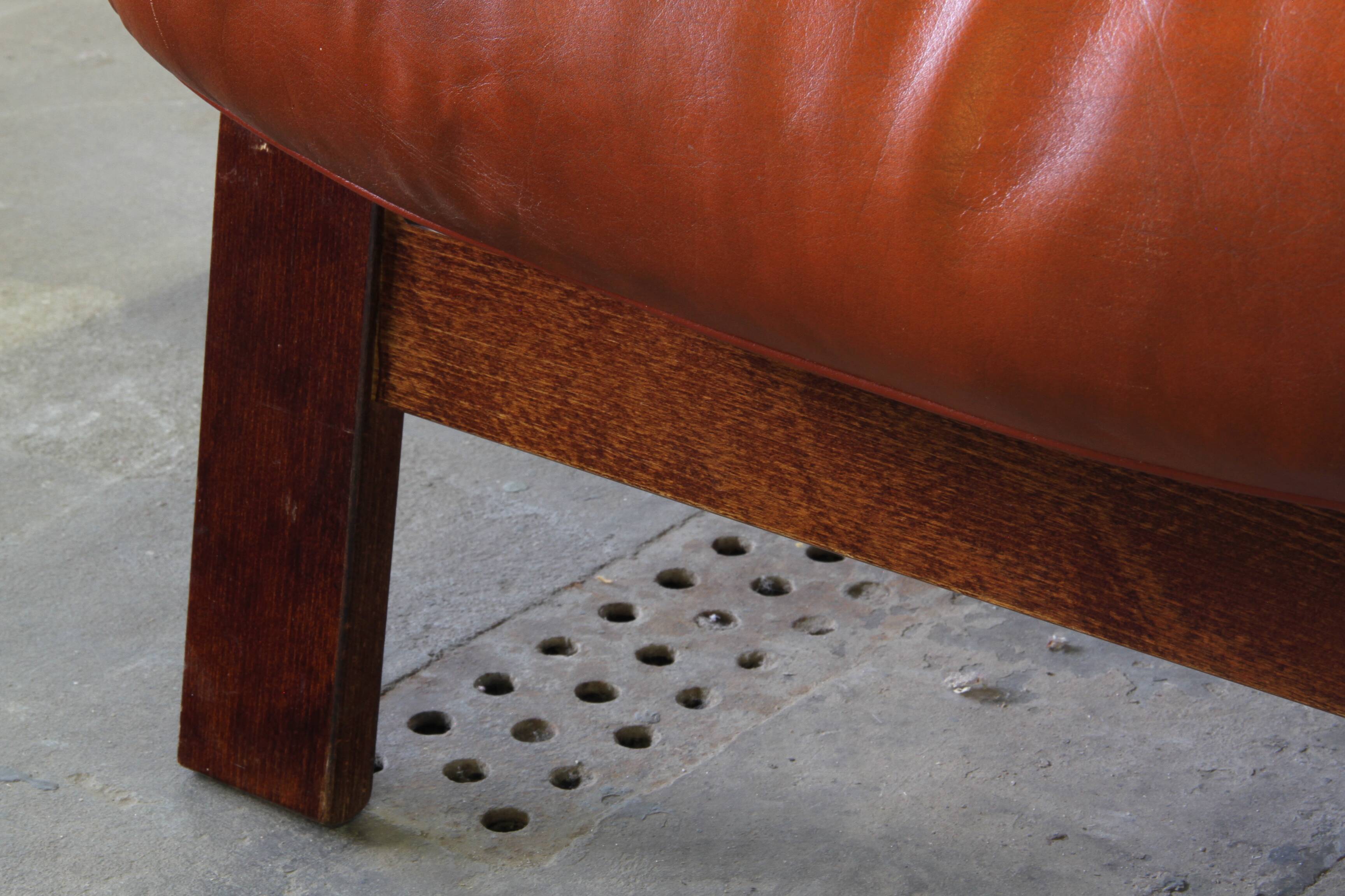 Vintage 1970s Leather Lounge Chairs by Elsa & Nordahl Solheim for Rybo Rykk