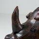 Rhinoceros Leather Footstool by Dimitri Omersa