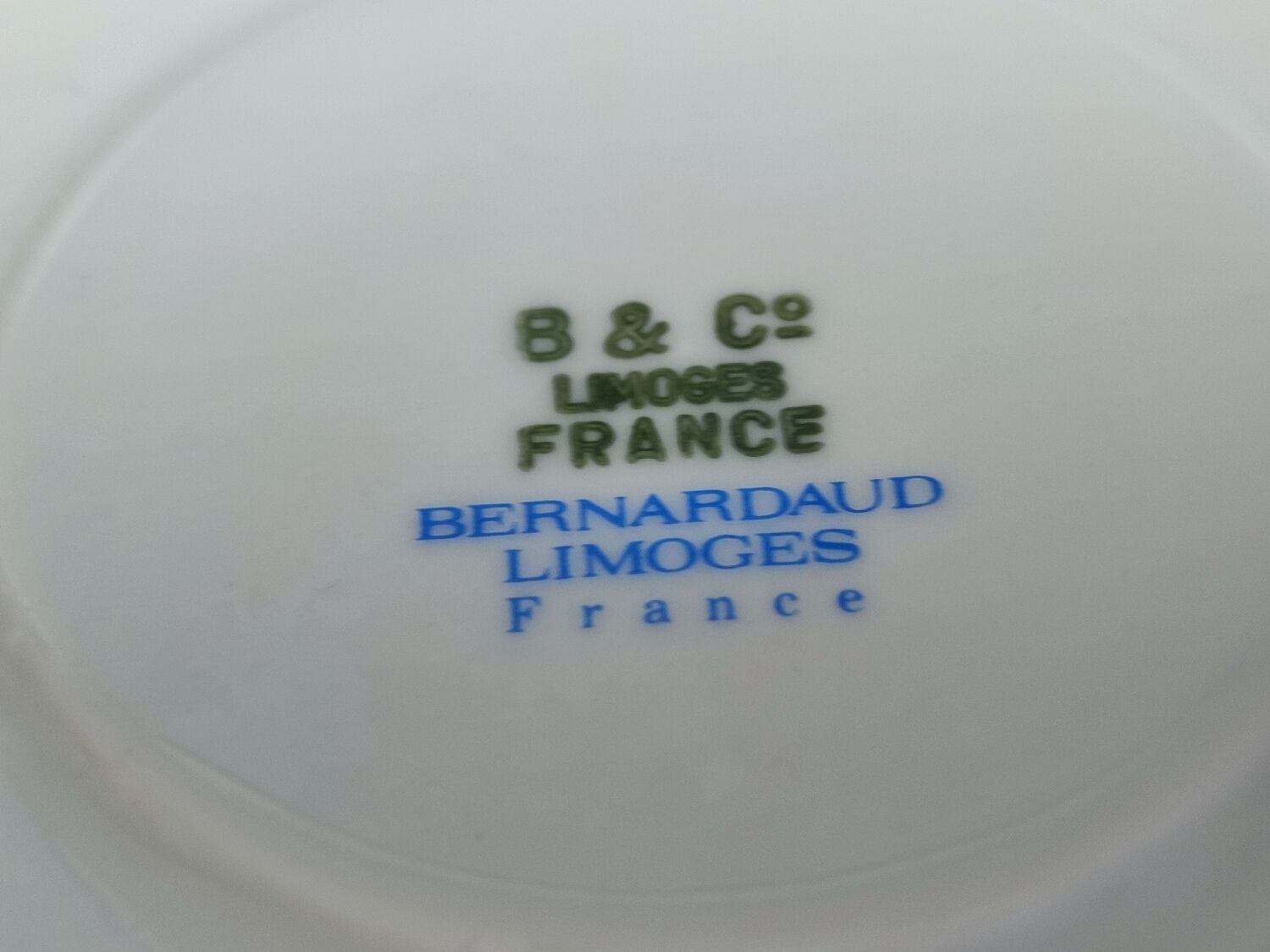 Set of 5 vintage Bernardaud Limoges porcelain cups