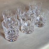 6 crystal whiskey glasses