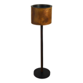 Modern Chandelier by Carl Aubock in Walnut and Leather, Austria, 1950s