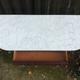 Louis XVI-style mahogany and marble console