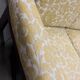 Vintage wooden sofa / armchair with yellow accent