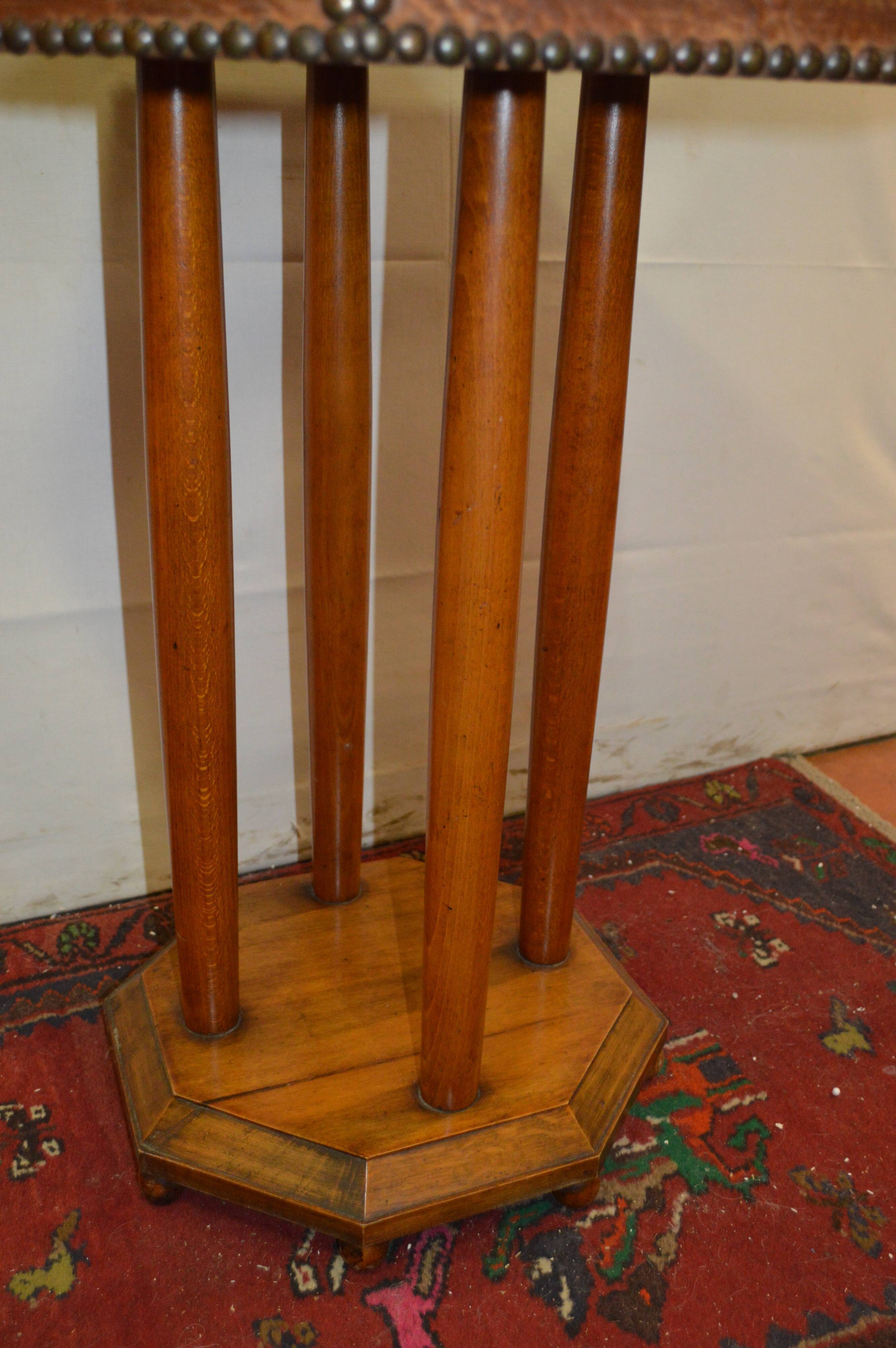 Leather coffee table