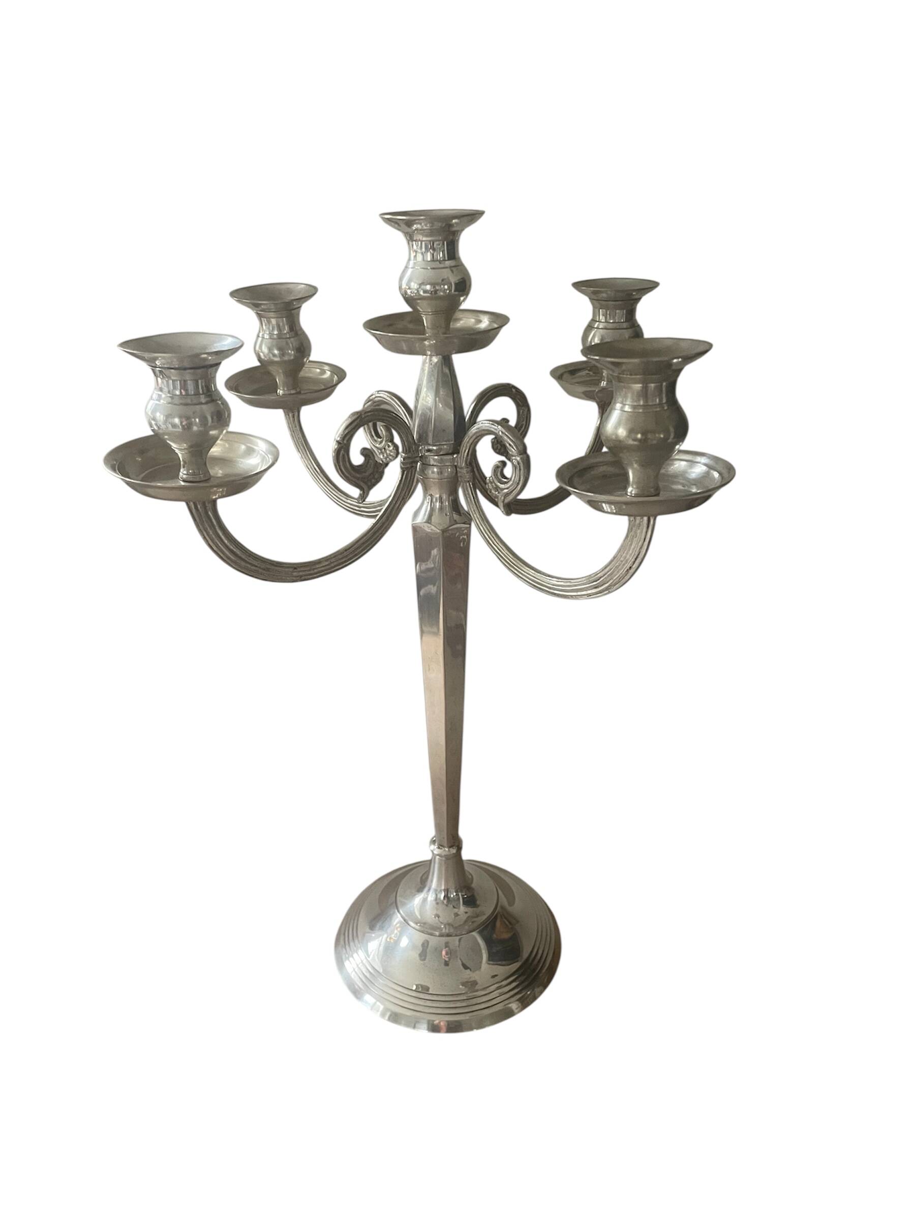 52cm silver-plated metal chandelier