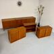 Antique 1950s vintage designer oak modular sideboard