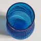 Vase verre bleu