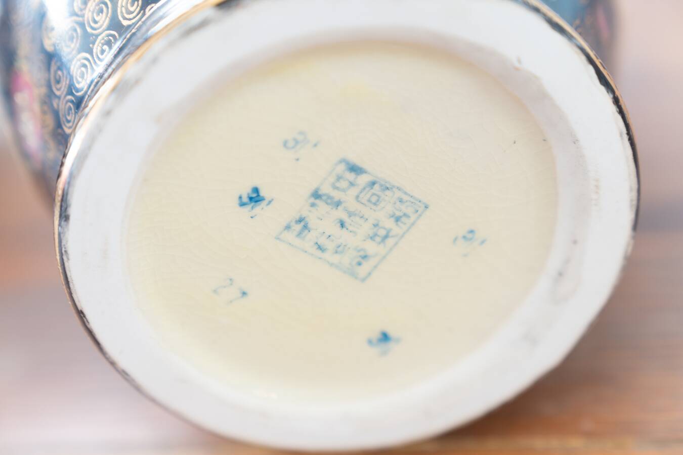 Antique Japanese porcelain vases, Meiji period, 19th century, oriental porcelain art, in