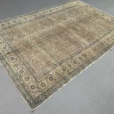 Vintage Turkish Rug 289x193 cm, Tribal Wool Carpet Large