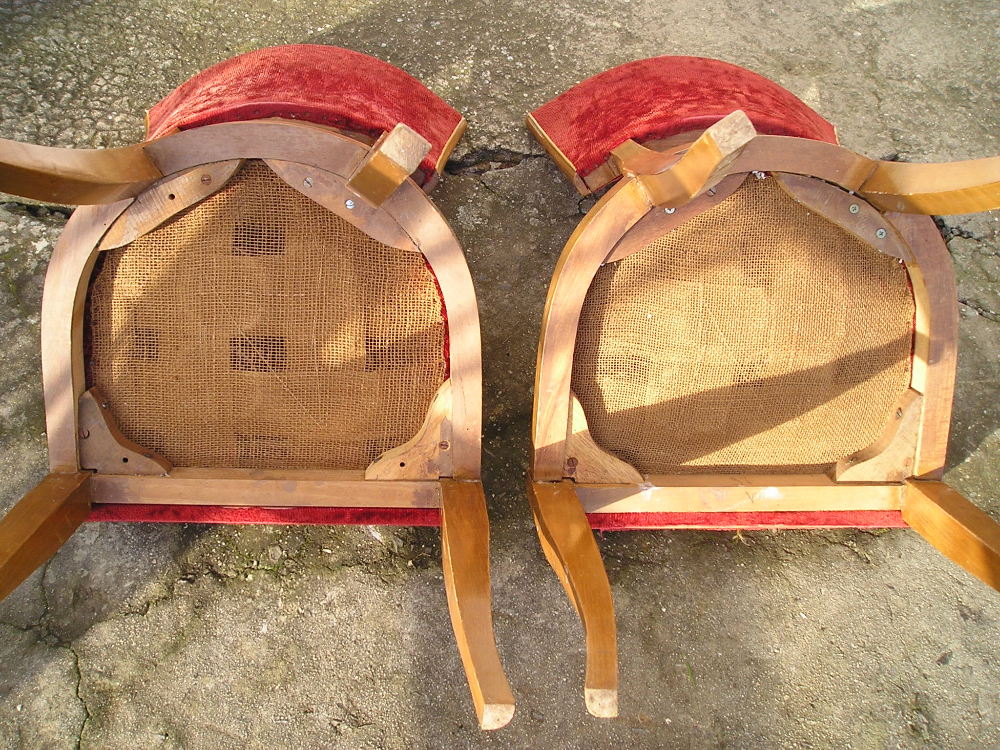 Paire de chaises en bois des années 50