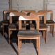 Set of six elm chairs from the 60s DLG regain