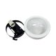 RZB ceiling lamp – Germany, 1970s, opal glass, 22 cm, E27
