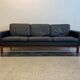 Midcentury leather and teak "Gotland" sofa, Ikea, Sweden, 1967