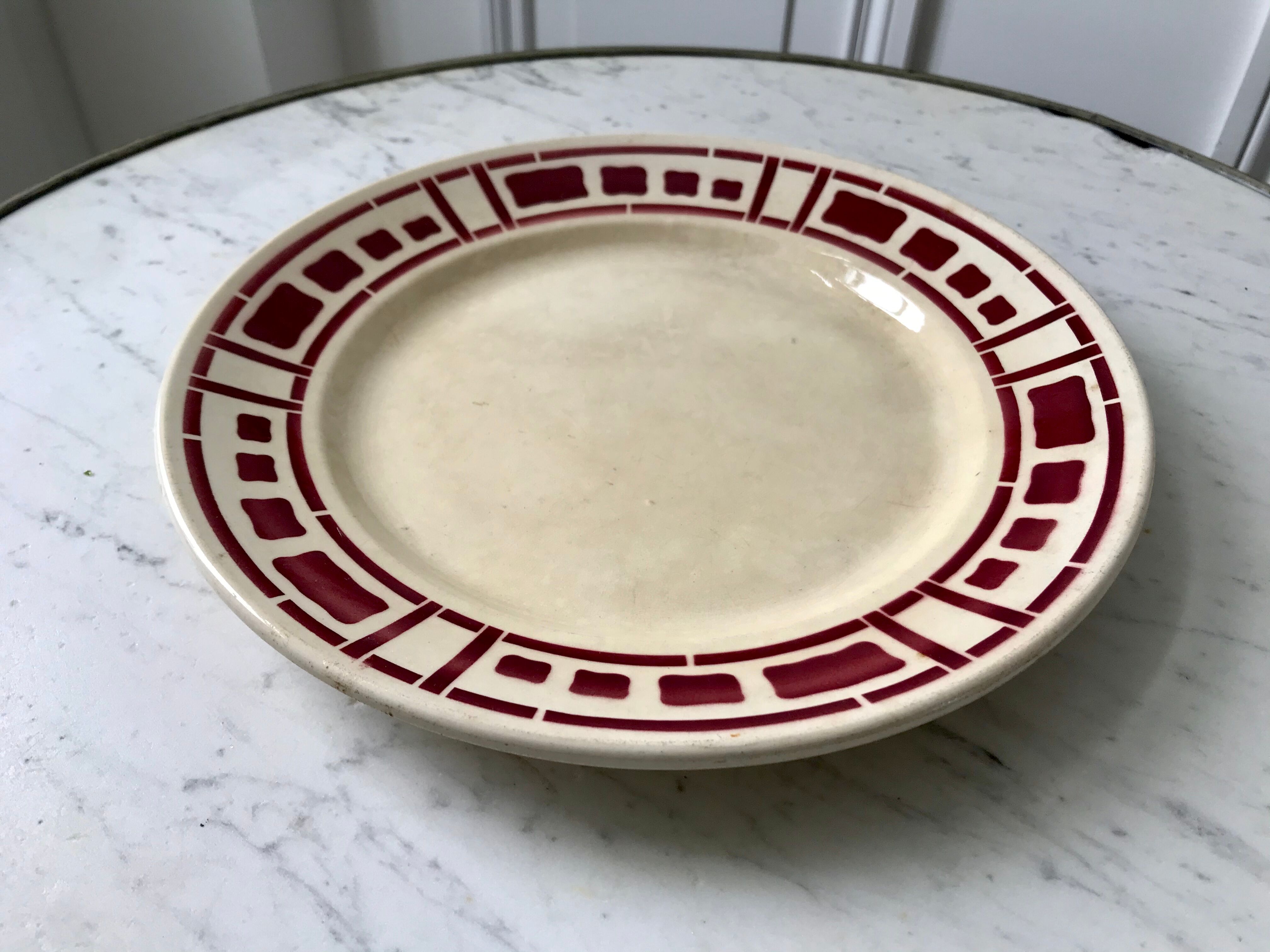Plat rond badonviller modèle barbizon années 30