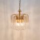 Murano glass & brass teardrop waterfall chandelier, italy, 1970s
