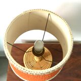 Vintage natural rattan lamp 60s