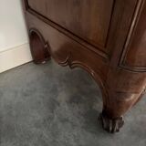 18th-century Bordeaux-style wardrobe in solid Cuban mahogany