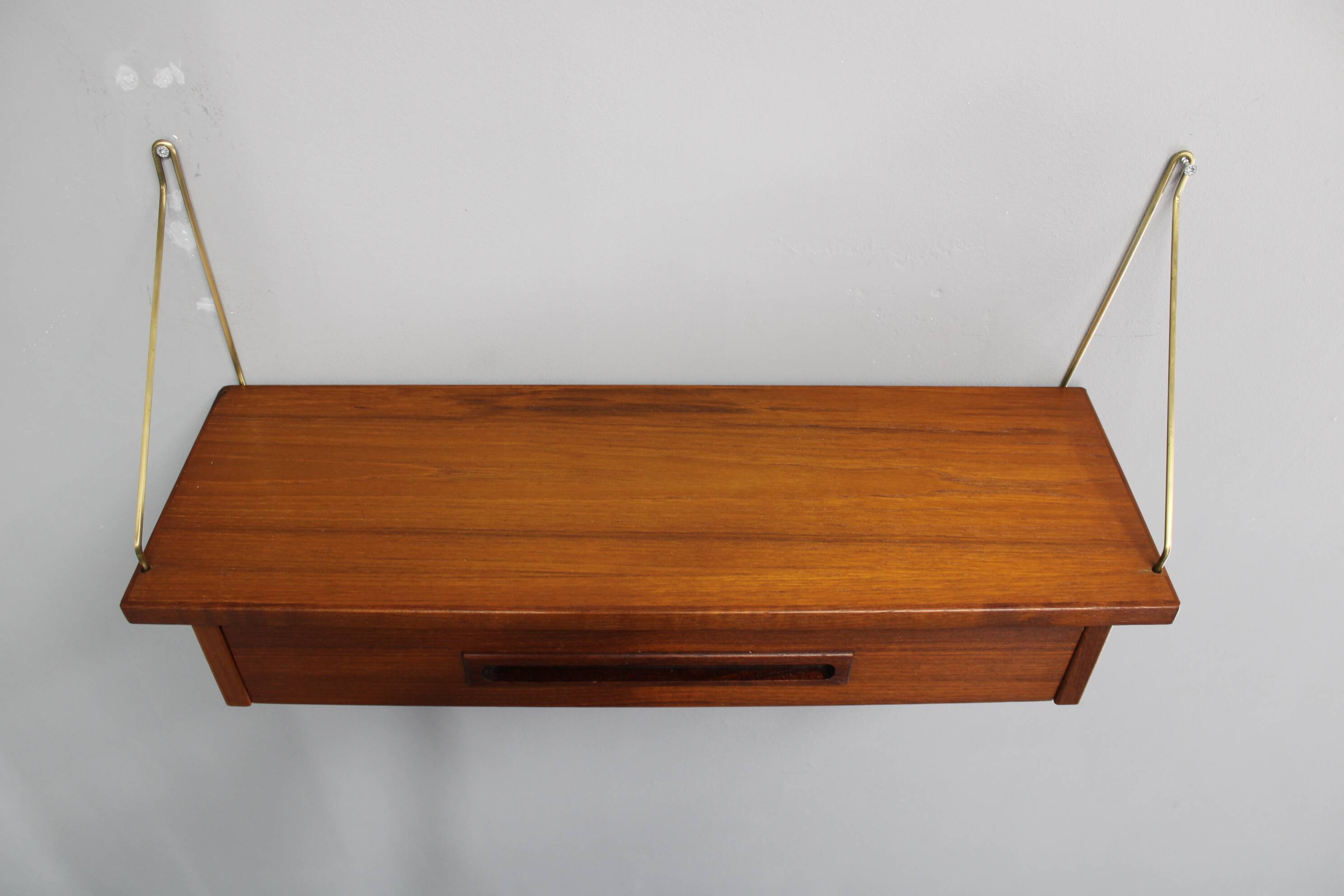 1960s teak shelf with drawer, Denmark
