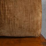 Art Deco Walnut Stool with Original velvet Upholstery, Italy ca. 1920