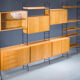 Mid-Century Elm Shelf, 1960s.