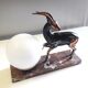 Art Deco table lamp - Copper antelope on marble - 1940