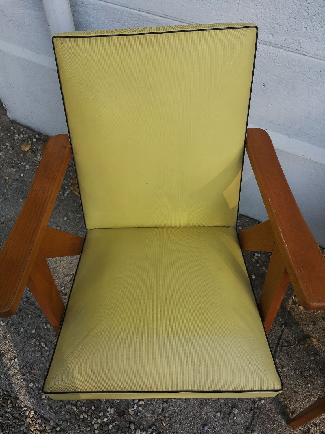 Pair of bridge armchairs with compass feet