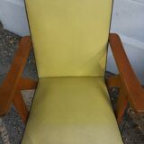 Pair of bridge armchairs with compass feet