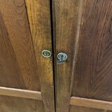 Vintage Parisian solid oak cabinet