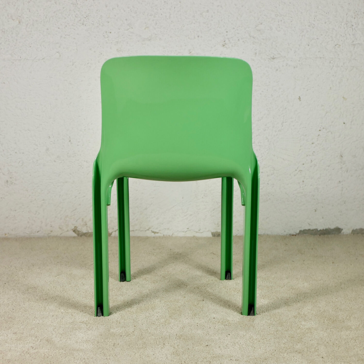 Series of 4 Selene Vico Magistretti chairs for Artemide