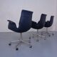 Model 6727 Bird Chairs by Preben Fabricius & Jørgen Kastholm for Kill International, 1960s, Set of 3
