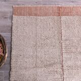 Wool Shaggy rug 200x300 cm , Hand made wool apricot orange carpet