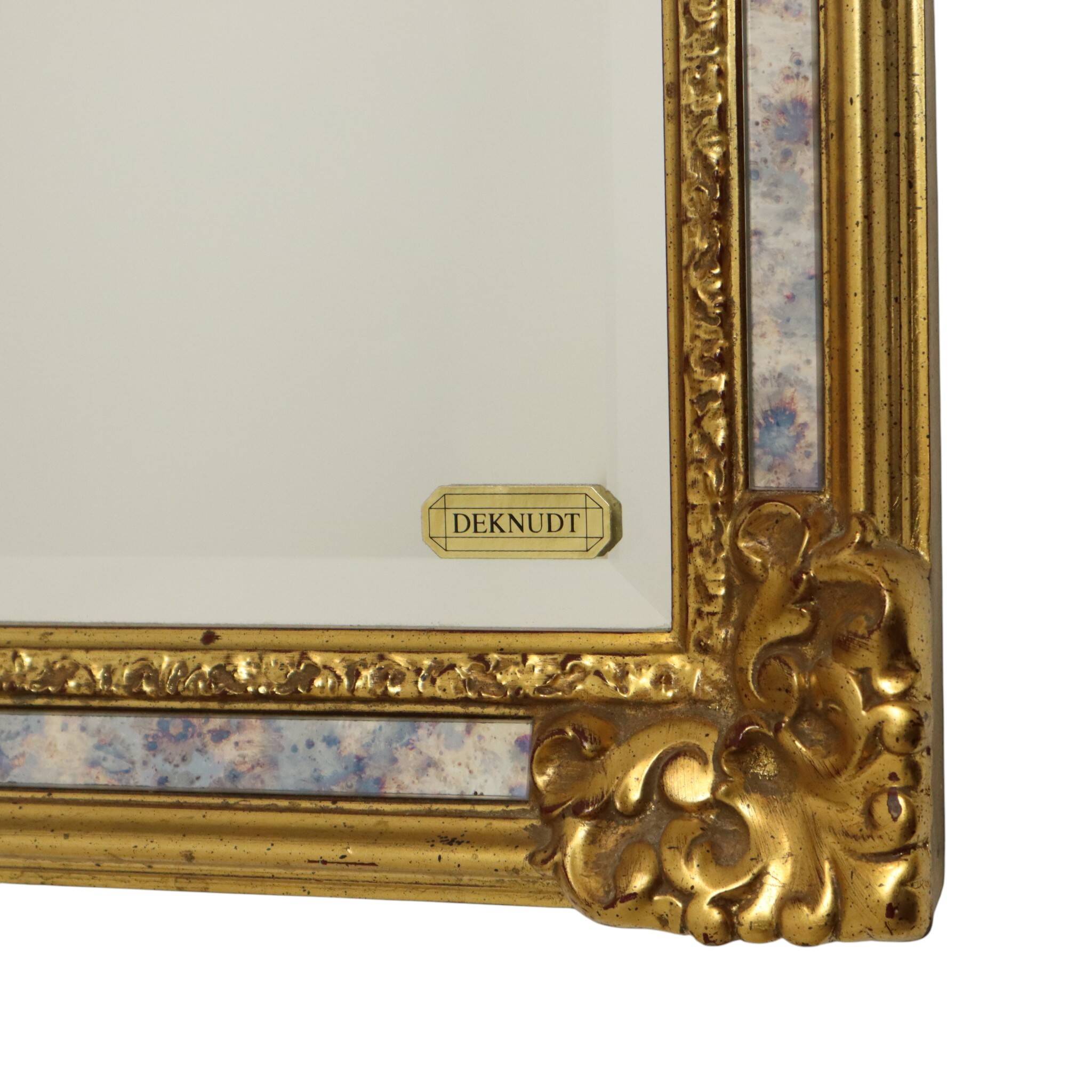 Miroir Deknudt à bords biseautés classiques, style baroque, 95 cm