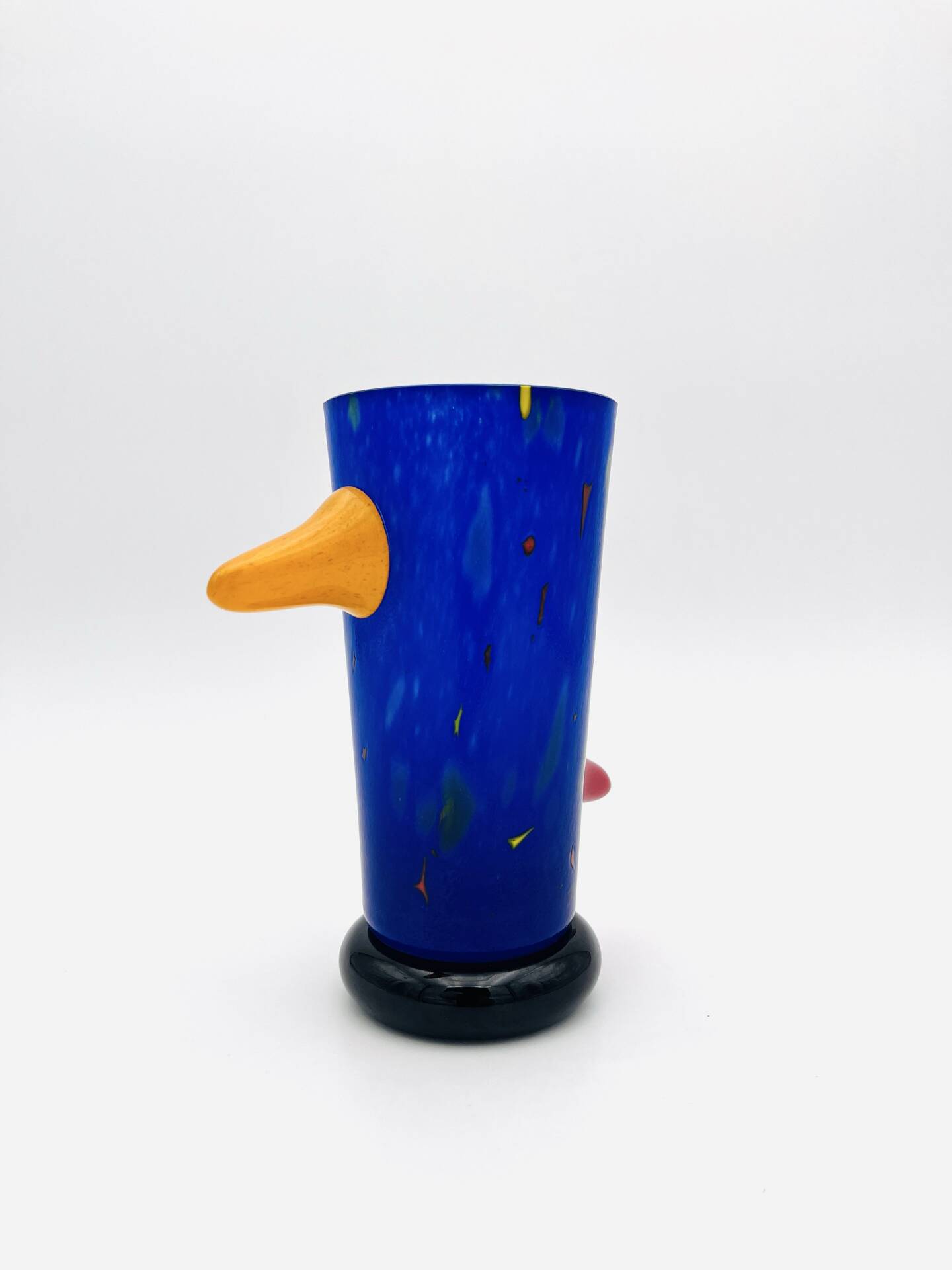 Vase Sculpture Otmar Alt Rosenthal Studio Line Glass Cobalt Signed 16cm