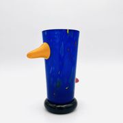 Vase Sculpture Otmar Alt Rosenthal Studio Line Glass Cobalt Signed 16cm