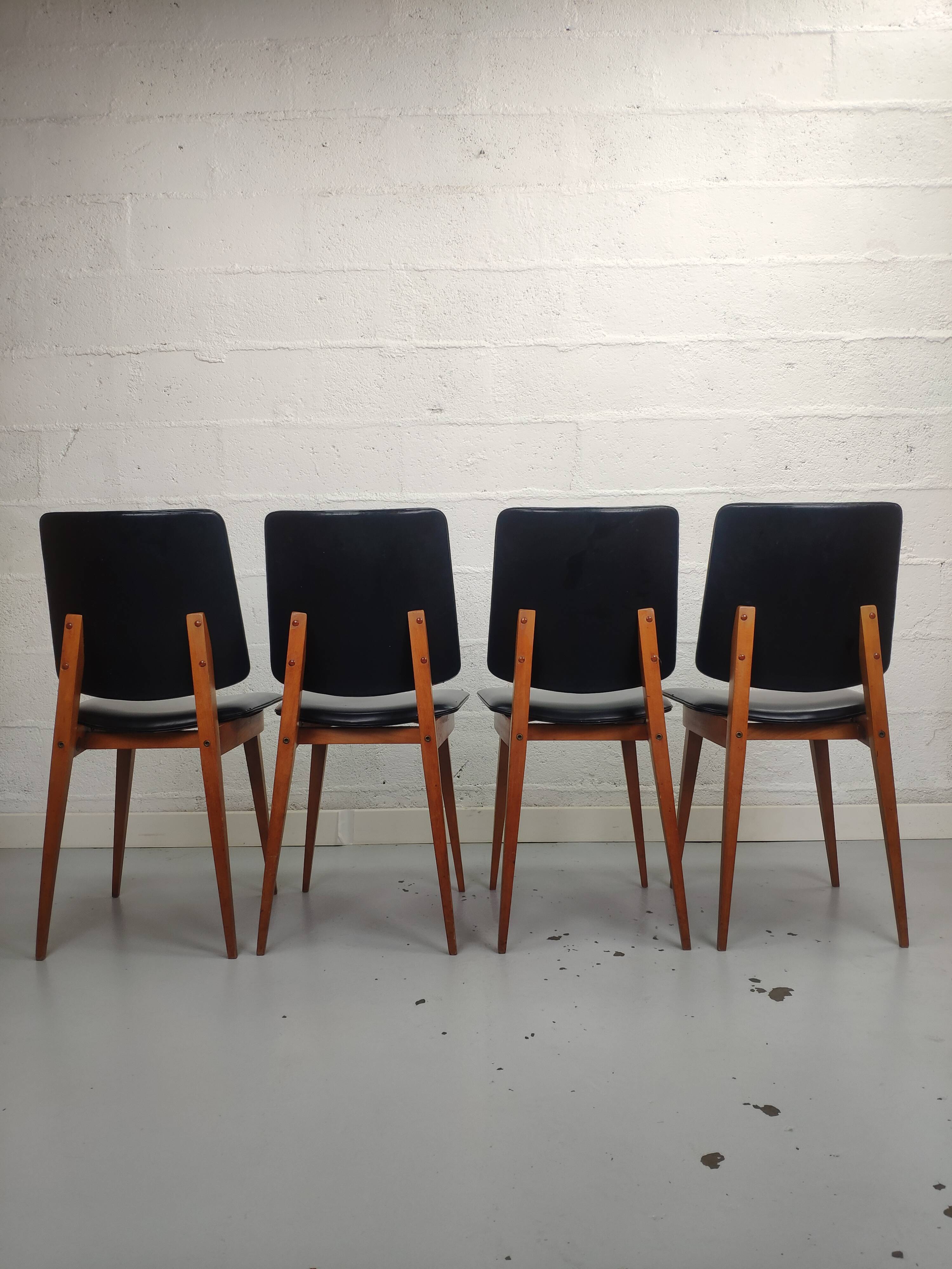 Ensemble de 4 chaises scandinaves