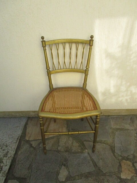Antique chair, gilded-canned