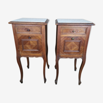 Lot de 2 tables de chevet style Louis XV