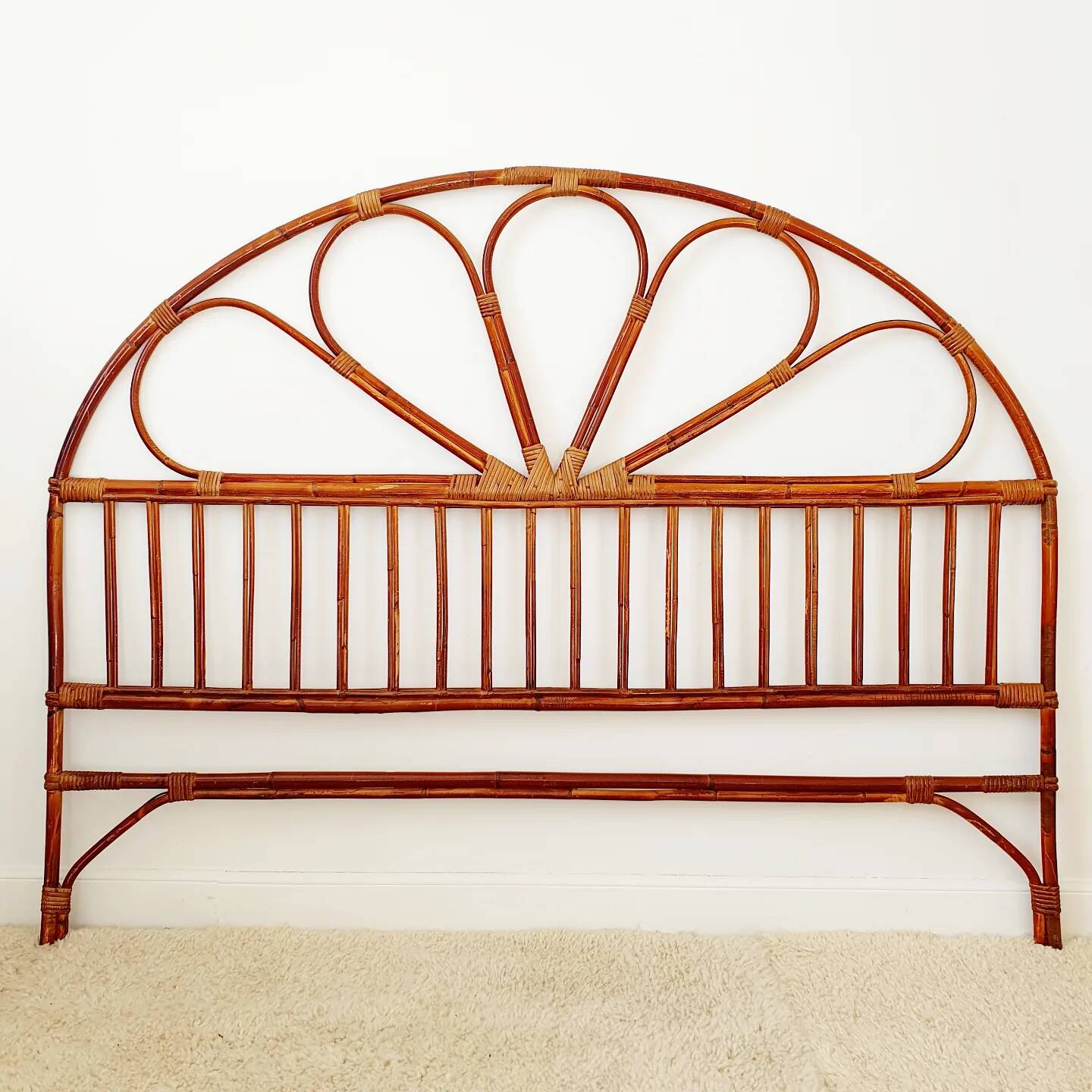 Rattan headboard for 2 people 140/160