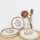9 dessert plates herbarium thistles