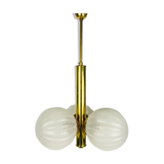 Golden Kaiser chandelier with 3 arms, Germany, 1960s