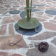 Art deco wrought iron floor lamp with arrows