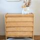 Commode vintage rénovée, années 50 60, chêne blond 