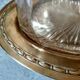 Box art deco cookies, candy vintage, Bowl cut glass and brass